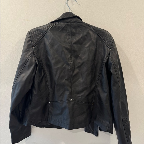 New/Never Worn - Women's Moto Faux Leather Jacket - Picture 4 of 4